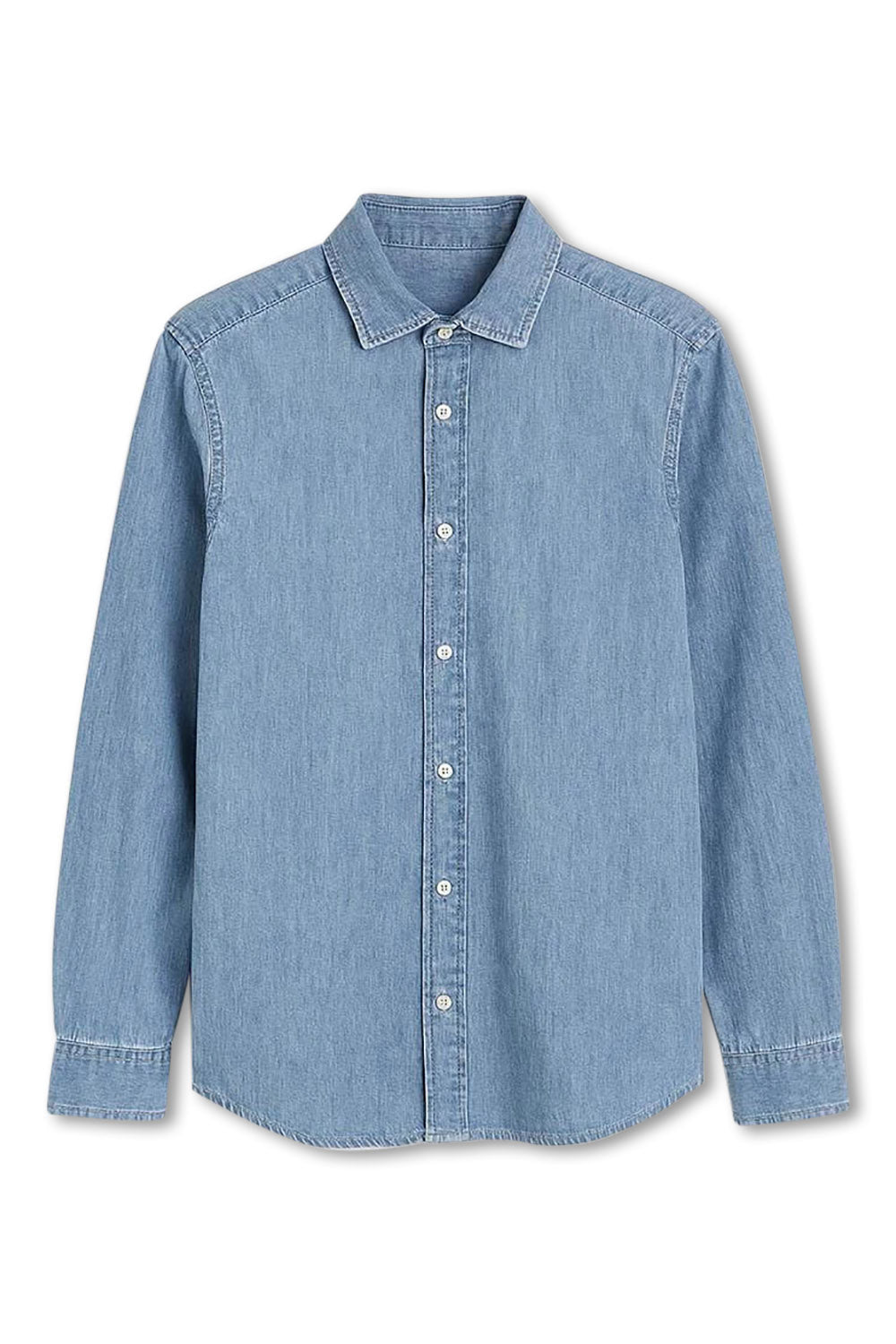 Men's Boglioli Chambray Blue Shirt