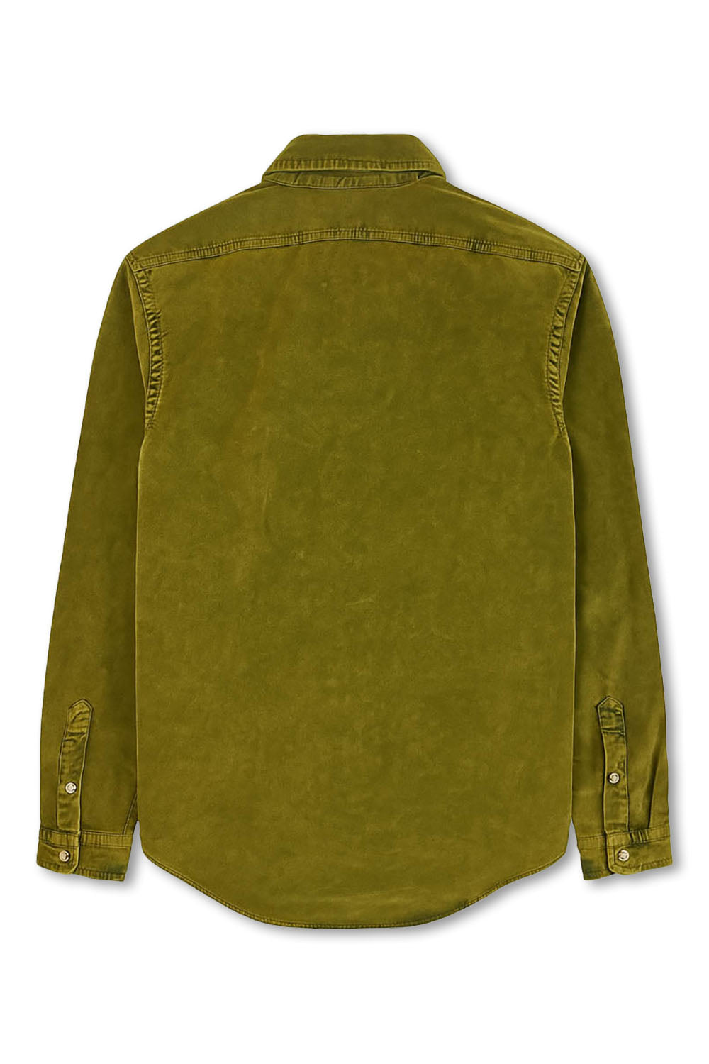 Men's Boglioli Green Khaki Brushed Cotton Shirt