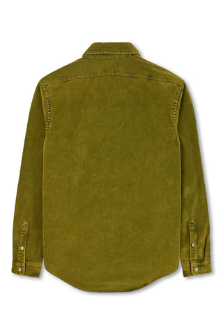 Men's Boglioli Green Khaki Brushed Cotton Shirt