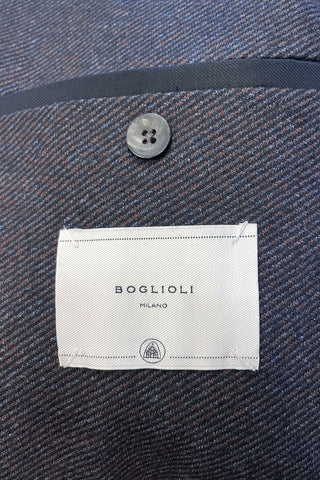 Men's Boglioli Charcoal Navy Mixed Linea K Jacket
