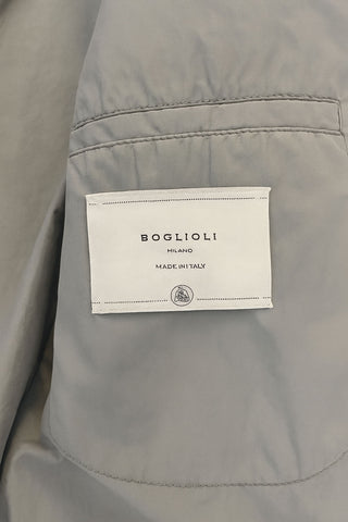 Men's Boglioli Grey Trench Long Jacket