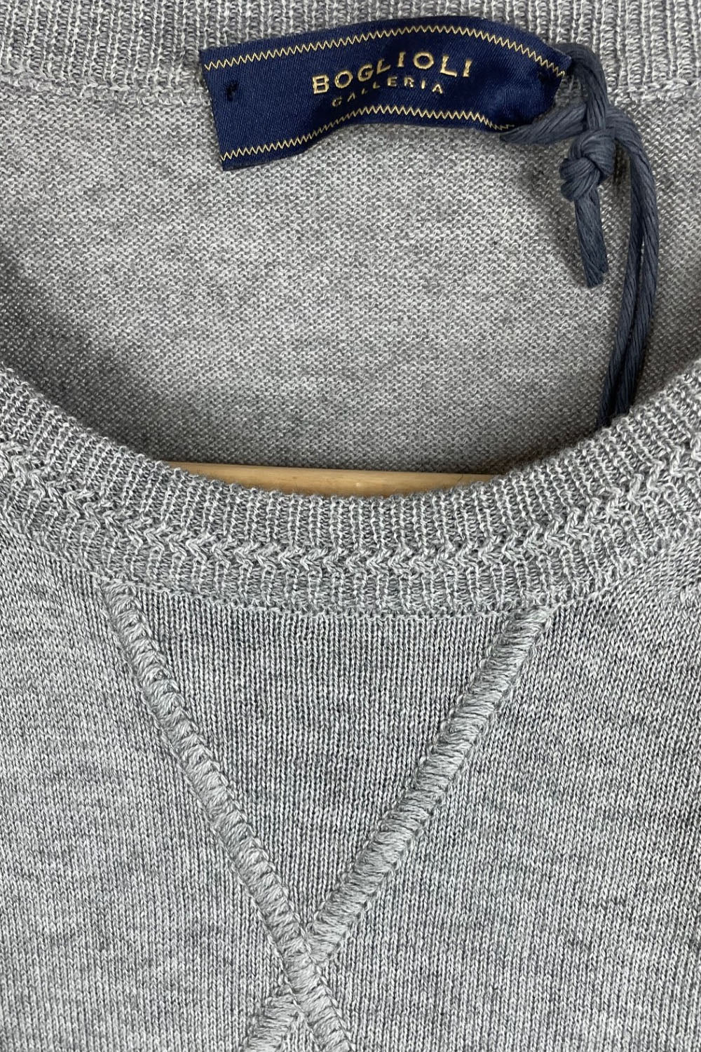 Men's Boglioli Grey Knitted Cashmere Blend T-Shirt