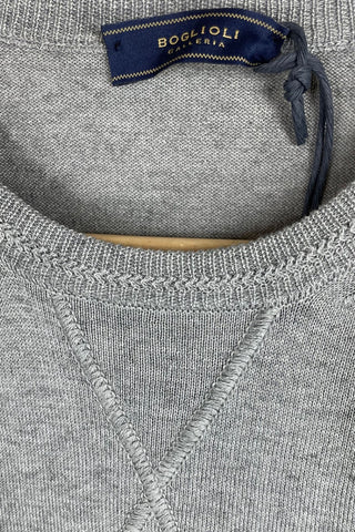 Men's Boglioli Grey Knitted Cashmere Blend T-Shirt