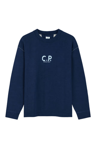 Men's C.P. Company 16CMSS183A Indigo Blue Sweatshirt