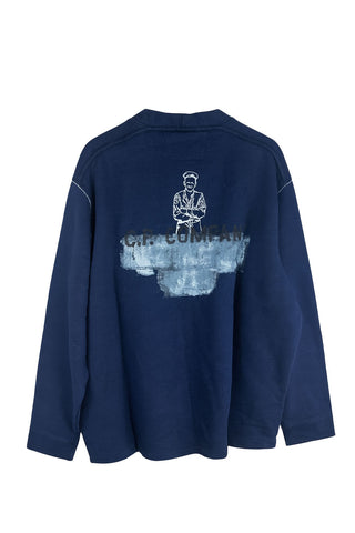 Men's C.P. Company 16CMSS183A Indigo Blue Sweatshirt