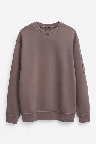 Men's C.P. Company Brushed Cotton Mauve Long Sleeve Sweatshirt