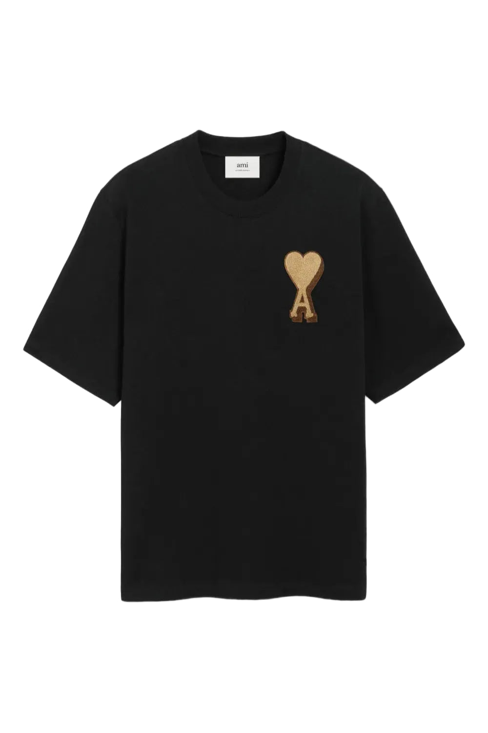 Men's Black Ami Paris 'Ami de Coeur' Patch T-Shirt