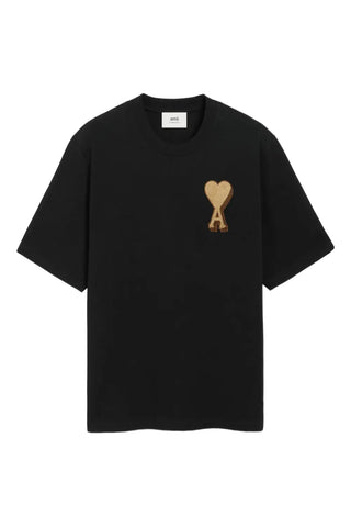 Men's Black Ami Paris 'Ami de Coeur' Patch T-Shirt