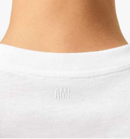 Men's White Ami Paris 'Ami De Coeur' Black Heart Slim Fit T-Shirt