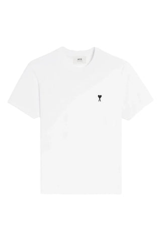 Men's White Ami Paris 'Ami De Coeur' Black Heart Slim Fit T-Shirt