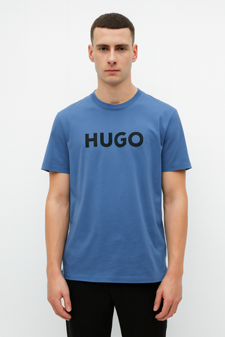 Men's Blue Hugo Boss Logo T-Shirt