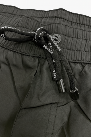 Men's Black Dolce & Gabbana Short Jacquard Swim Trunks