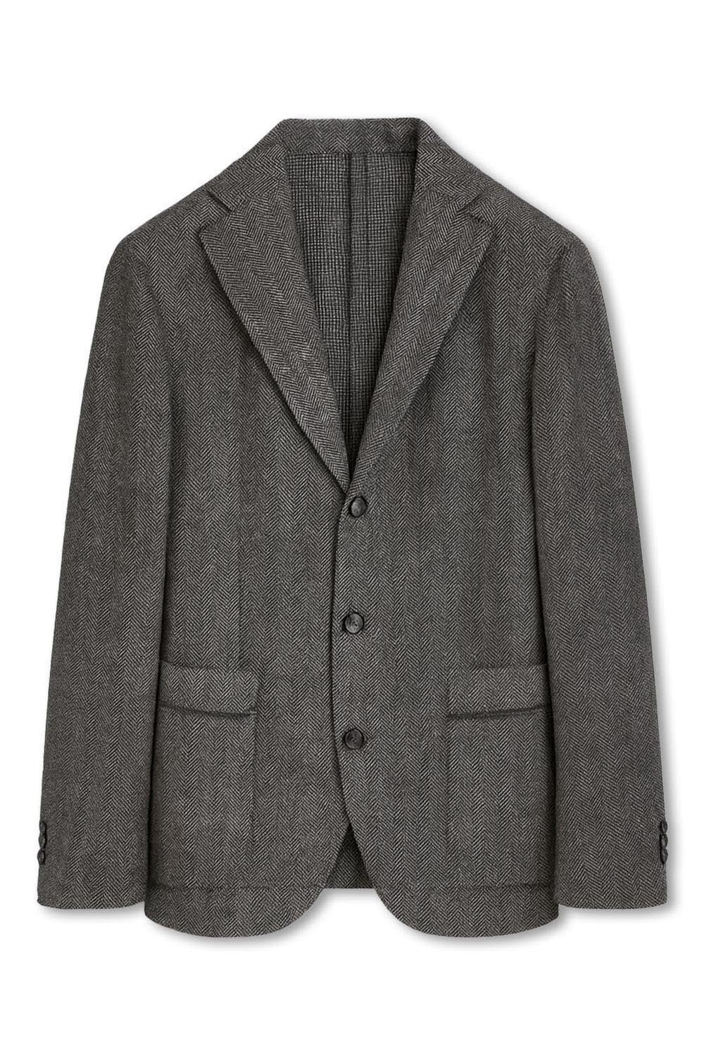 Men's Boglioli Charcoal Wool Blend Jacket