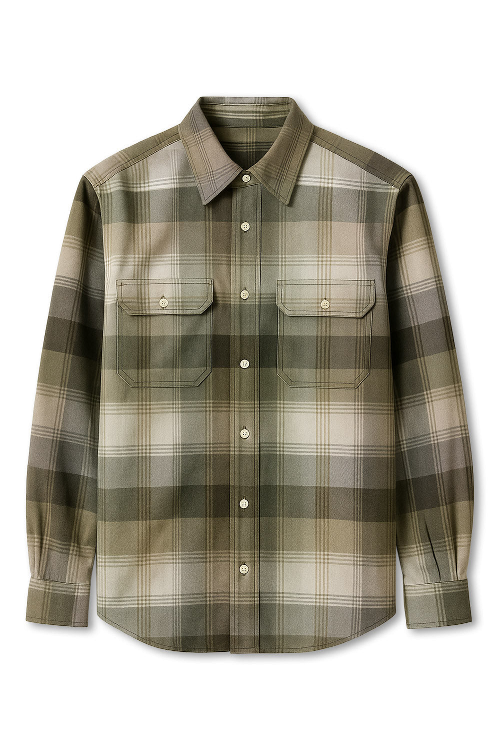 Men's Boglioli Checked Brushed Cotton Long Sleeve shirt