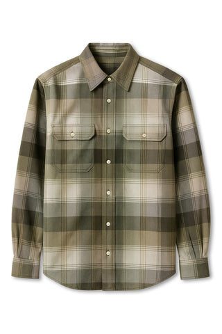 Men's Boglioli Checked Brushed Cotton Long Sleeve shirt