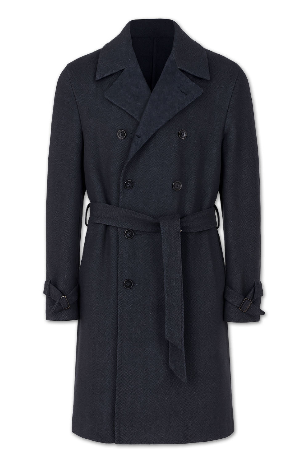 Men's Boglioli Dark Charcoal Cashmere Blend Overcoat