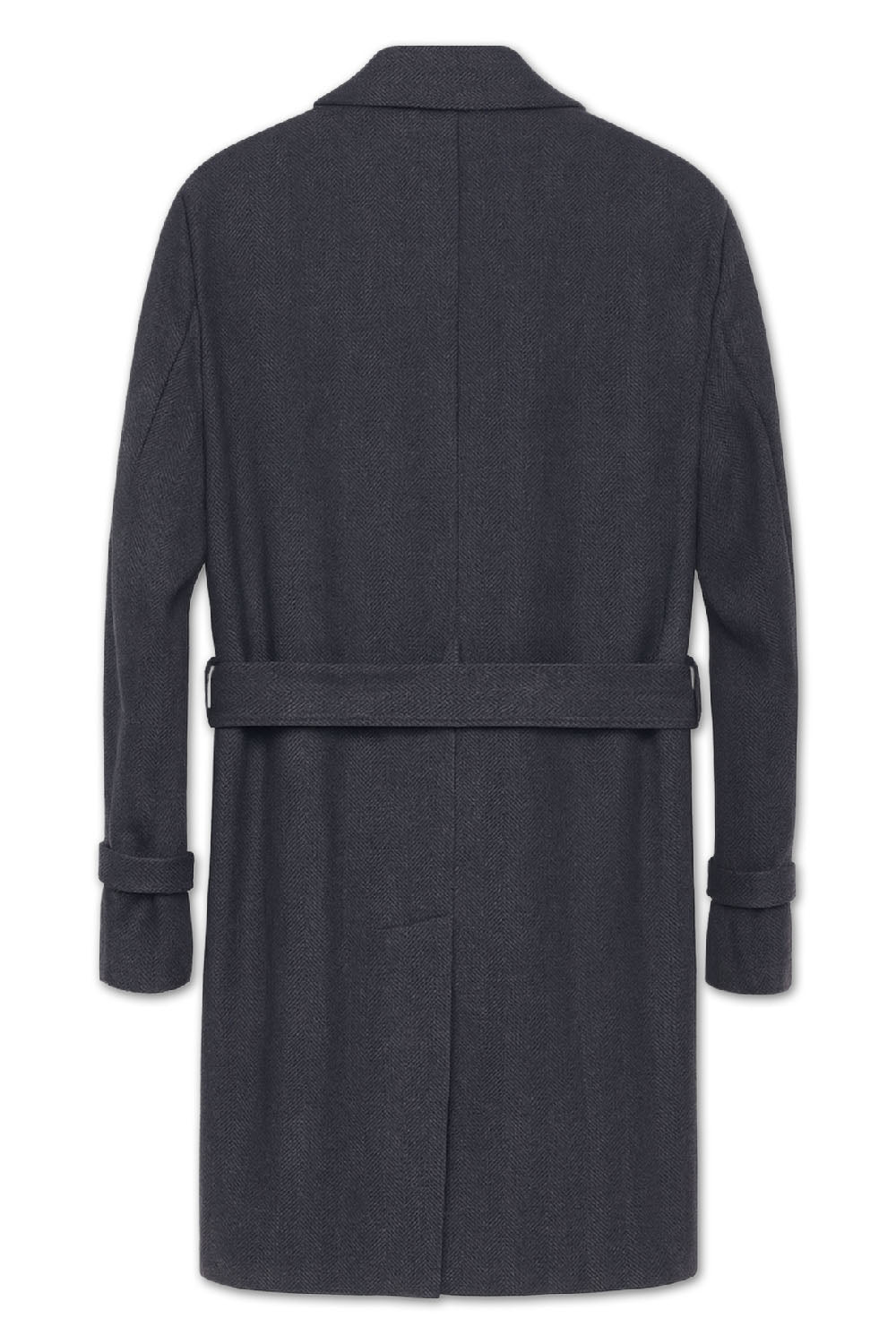 Men's Boglioli Dark Charcoal Cashmere Blend Overcoat