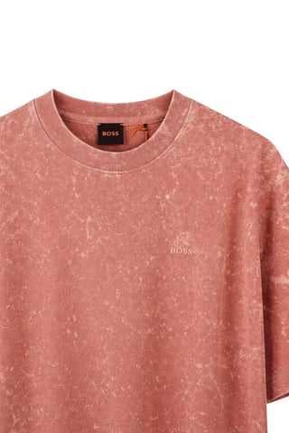 Men's Salmon Pink Hugo Boss TeStrong T-Shirt