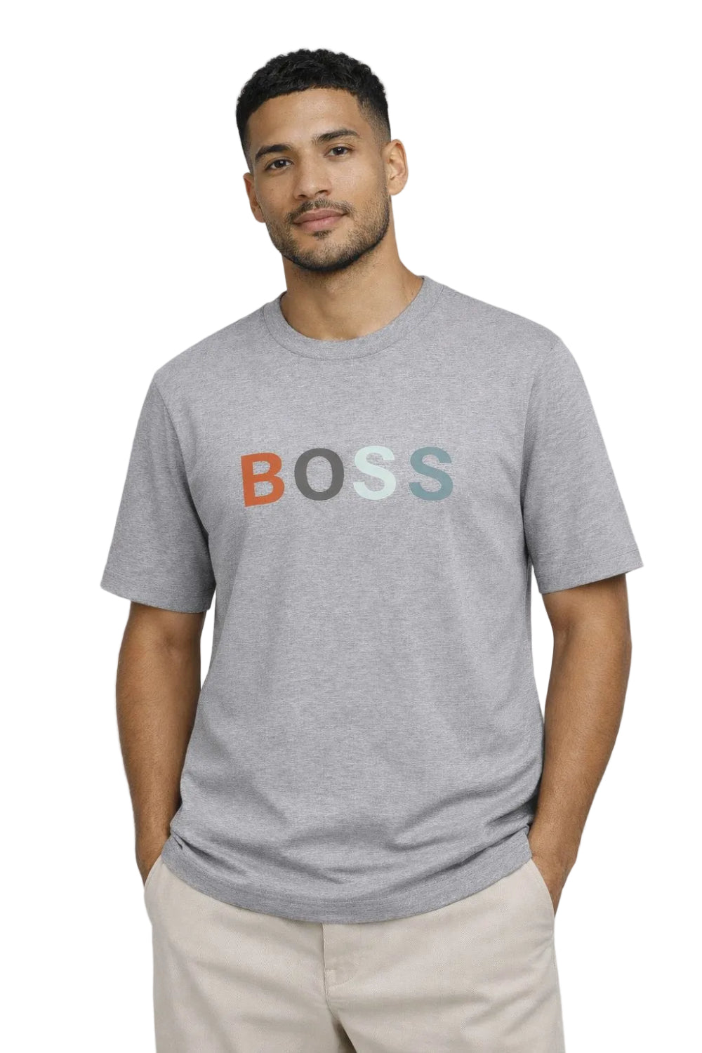 Men's Grey Hugo Boss Tiburt 241 T-Shirt