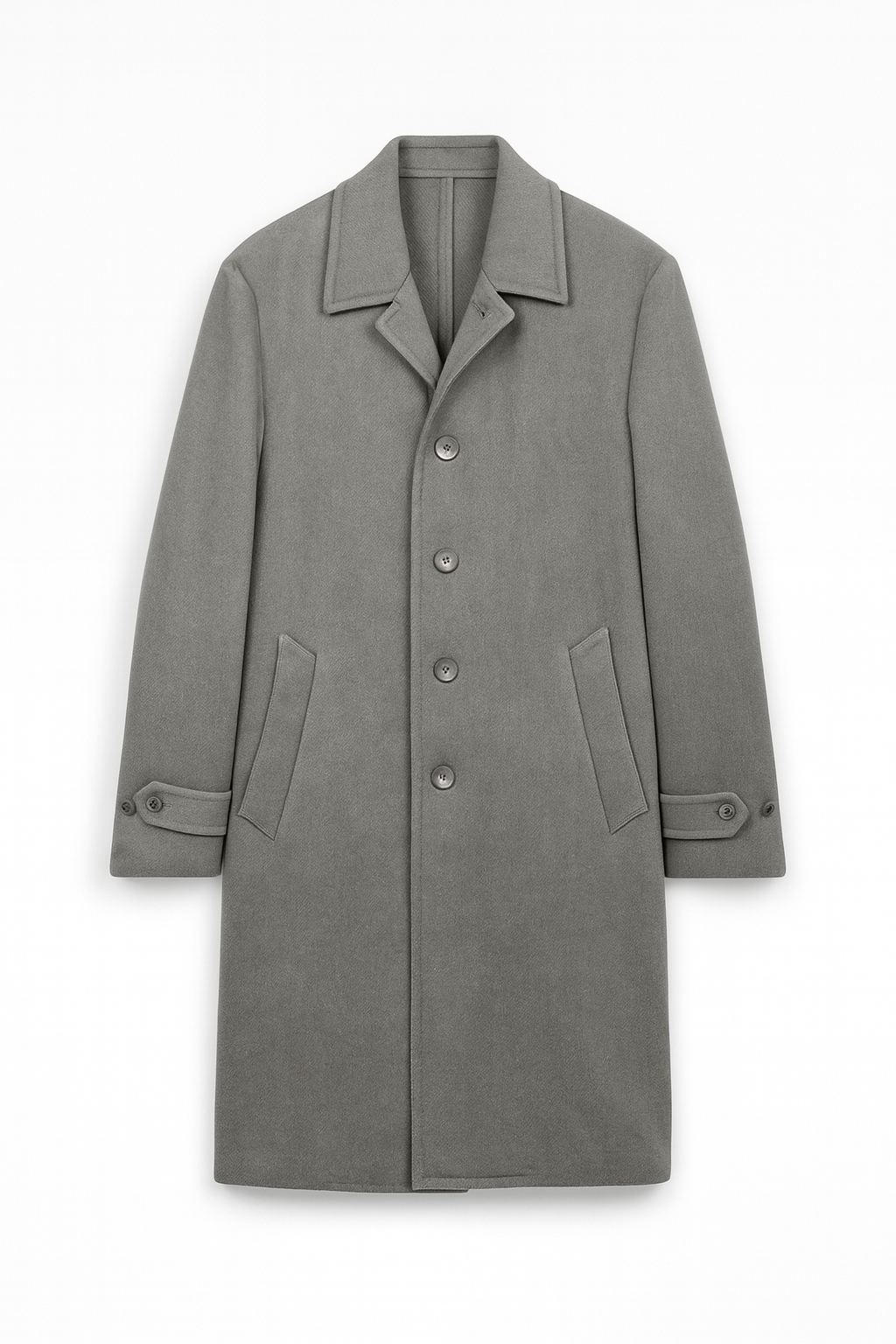Men's Boglioli Grey Trench-Style Overcoat