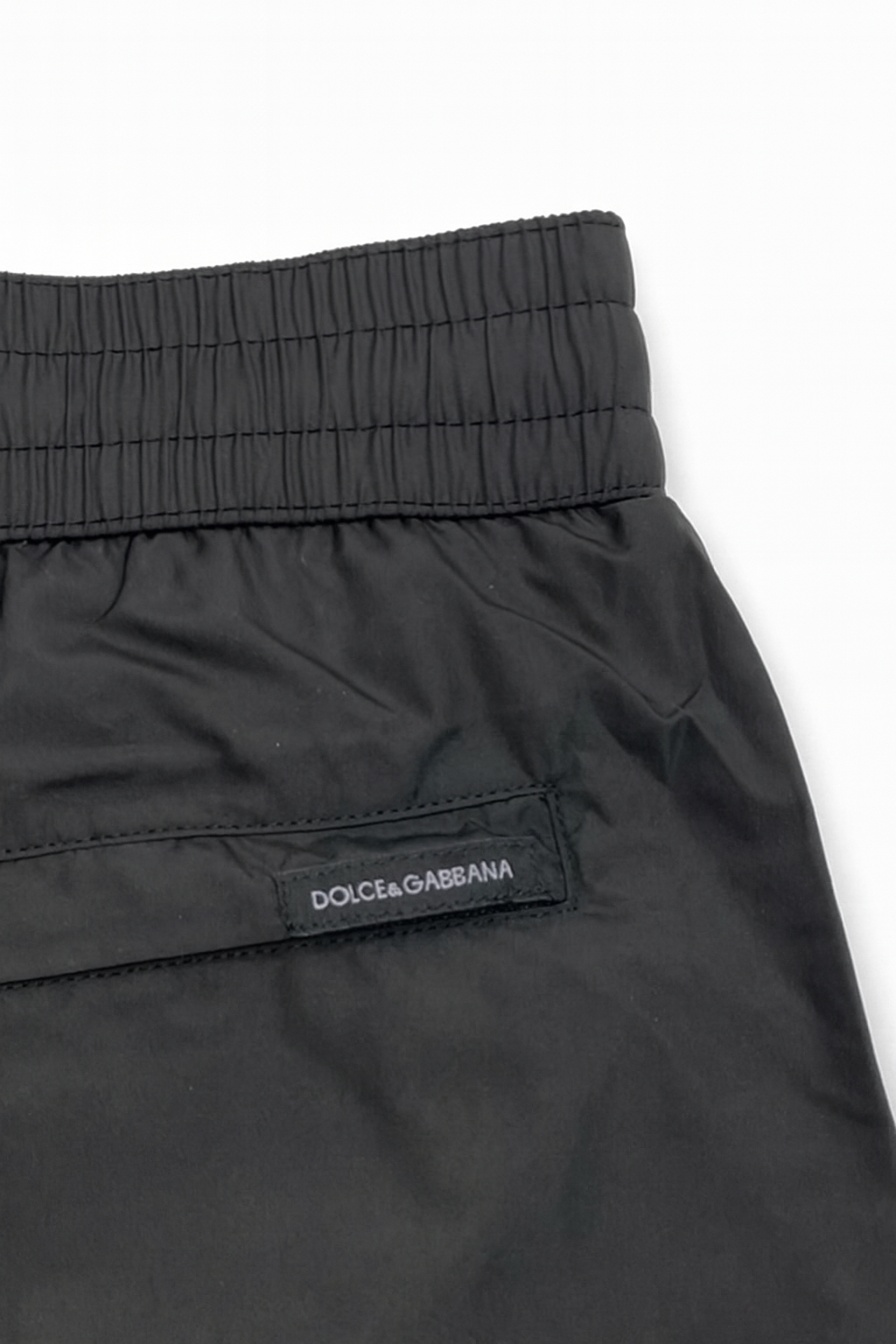 Men's Black Dolce & Gabbana Short Jacquard Swim Trunks