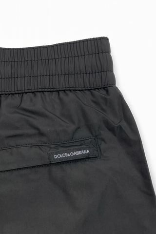 Men's Black Dolce & Gabbana Short Jacquard Swim Trunks