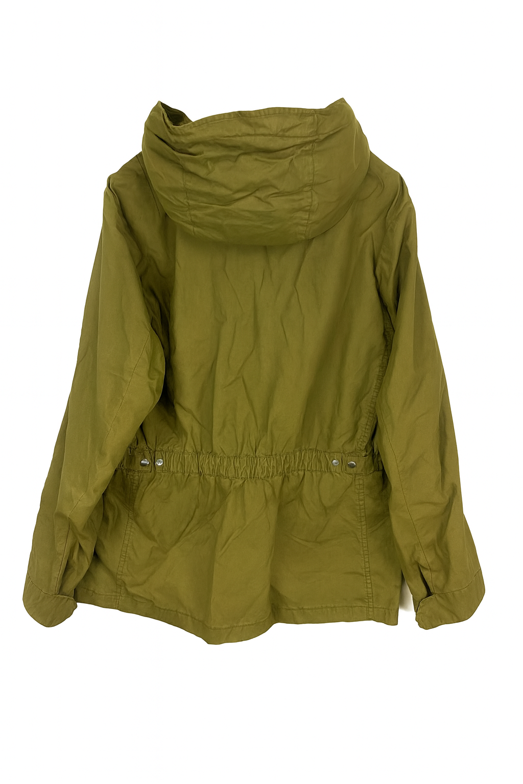 Men's Boglioli Olive Green Hooded Wax Parka