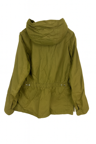 Men's Boglioli Olive Green Hooded Wax Parka