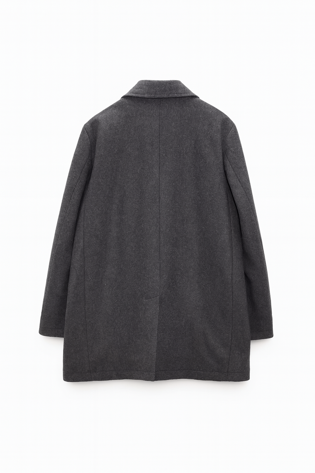 Men's Boglioli Charcoal Grey Trench-Style Overcoat