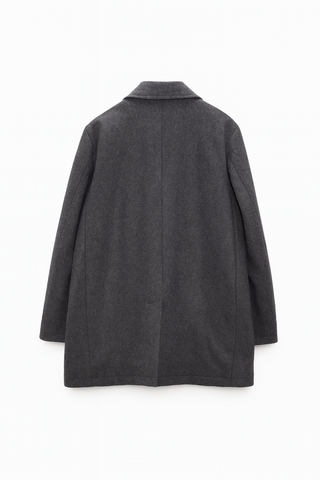 Men's Boglioli Charcoal Grey Trench-Style Overcoat