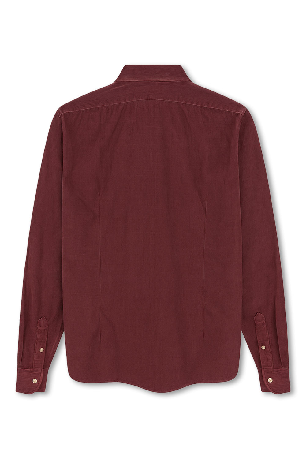 Men's Boglioli Burgundy Corduroy Brushed Cotton Shirt