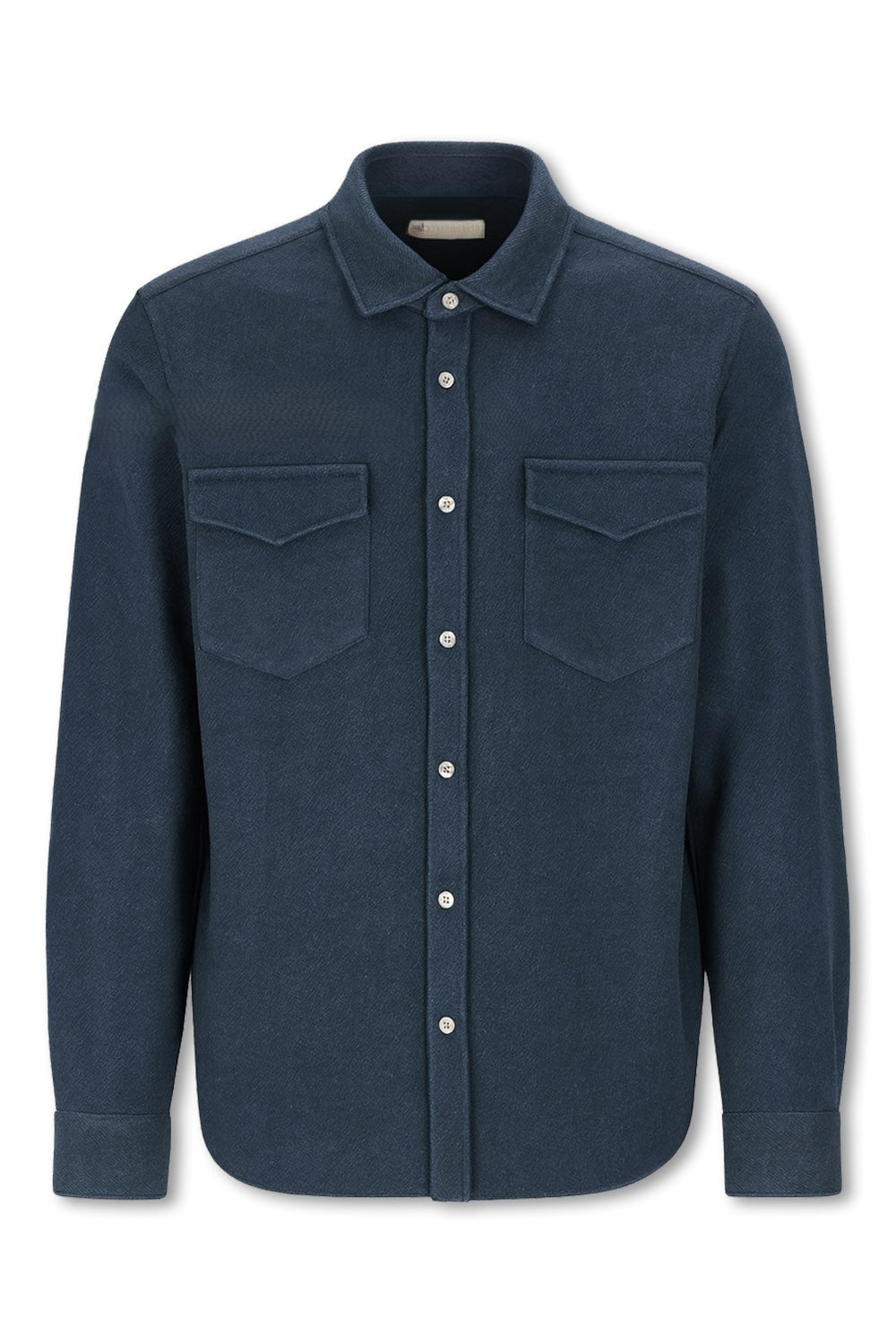 Men's Boglioli Blue Virgin Wool Shirt