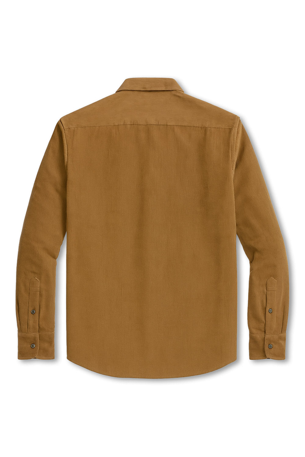 Men's Boglioli Brown Khaki Corduroy Brushed Cotton Shirt
