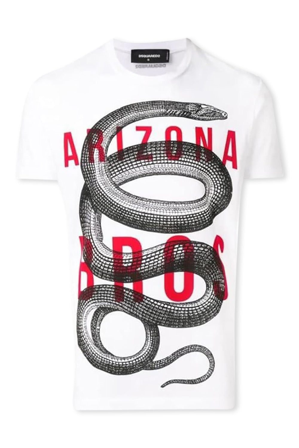 Men's White Dsquared2 Arizona Snake T-Shirt