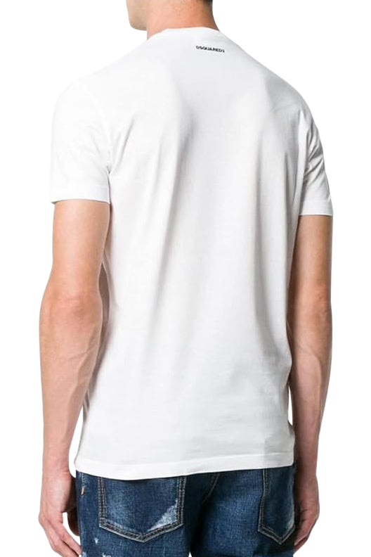 Men's White Dsquared2 Arizona Snake T-Shirt