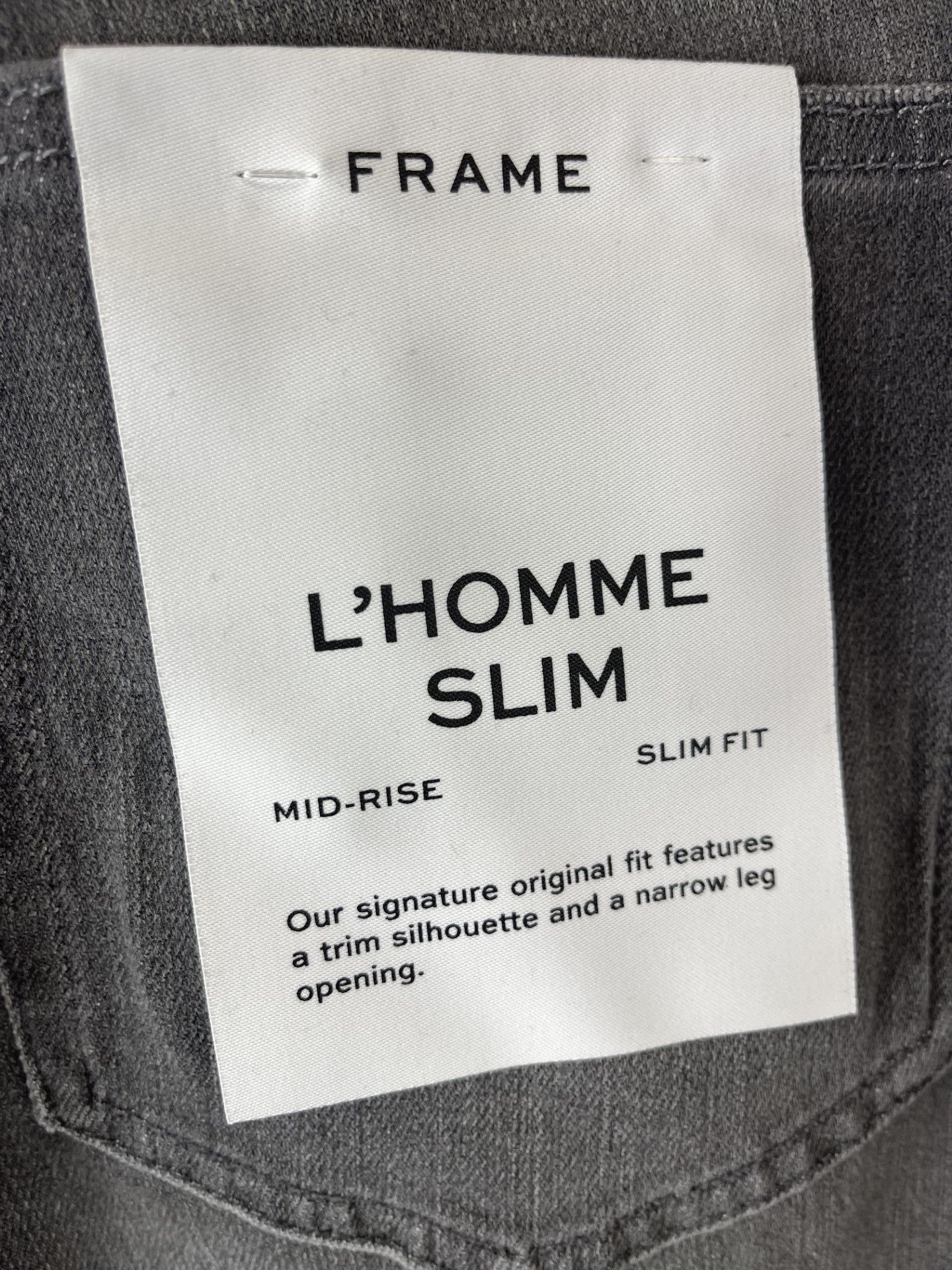 Men's Frame Washed Black L'Homme Slim Fit Jeans