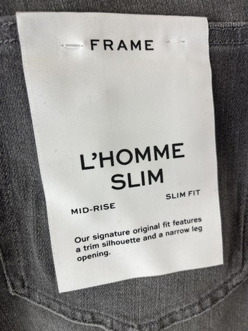 Men's Frame Washed Black L'Homme Slim Fit Jeans