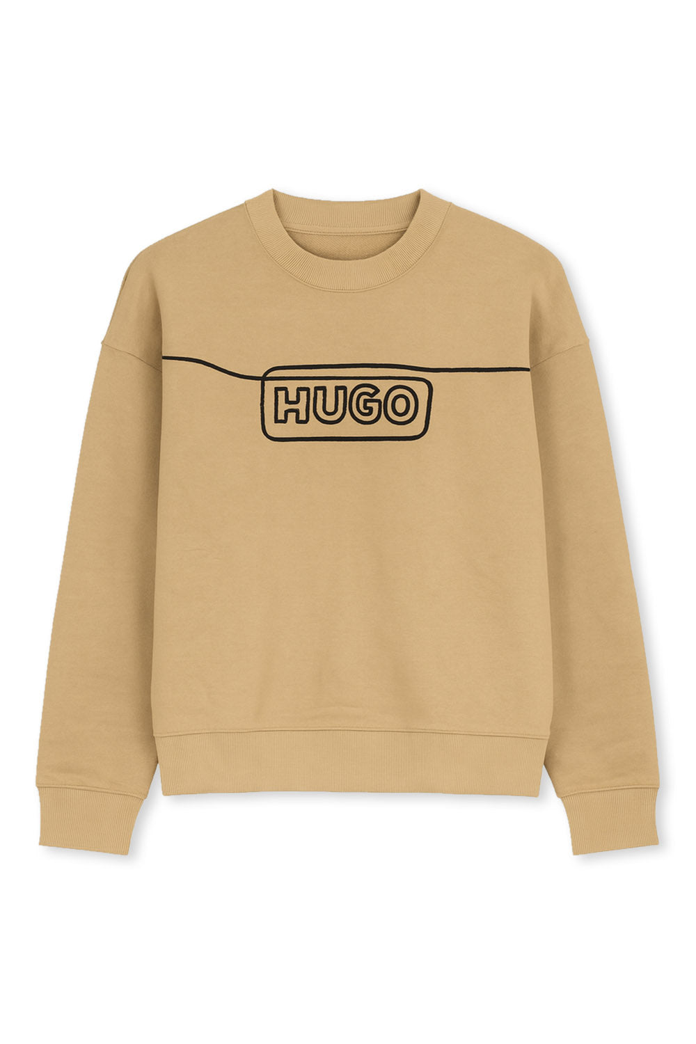 Men's Sand Hugo Boss Nalves Crew Sweater