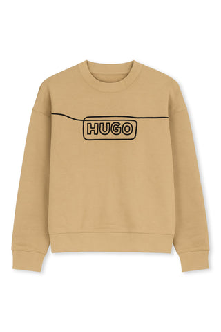Men's Sand Hugo Boss Nalves Crew Sweater