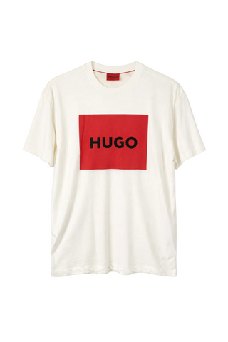 Men's Cream Hugo Boss Logo T-Shirt