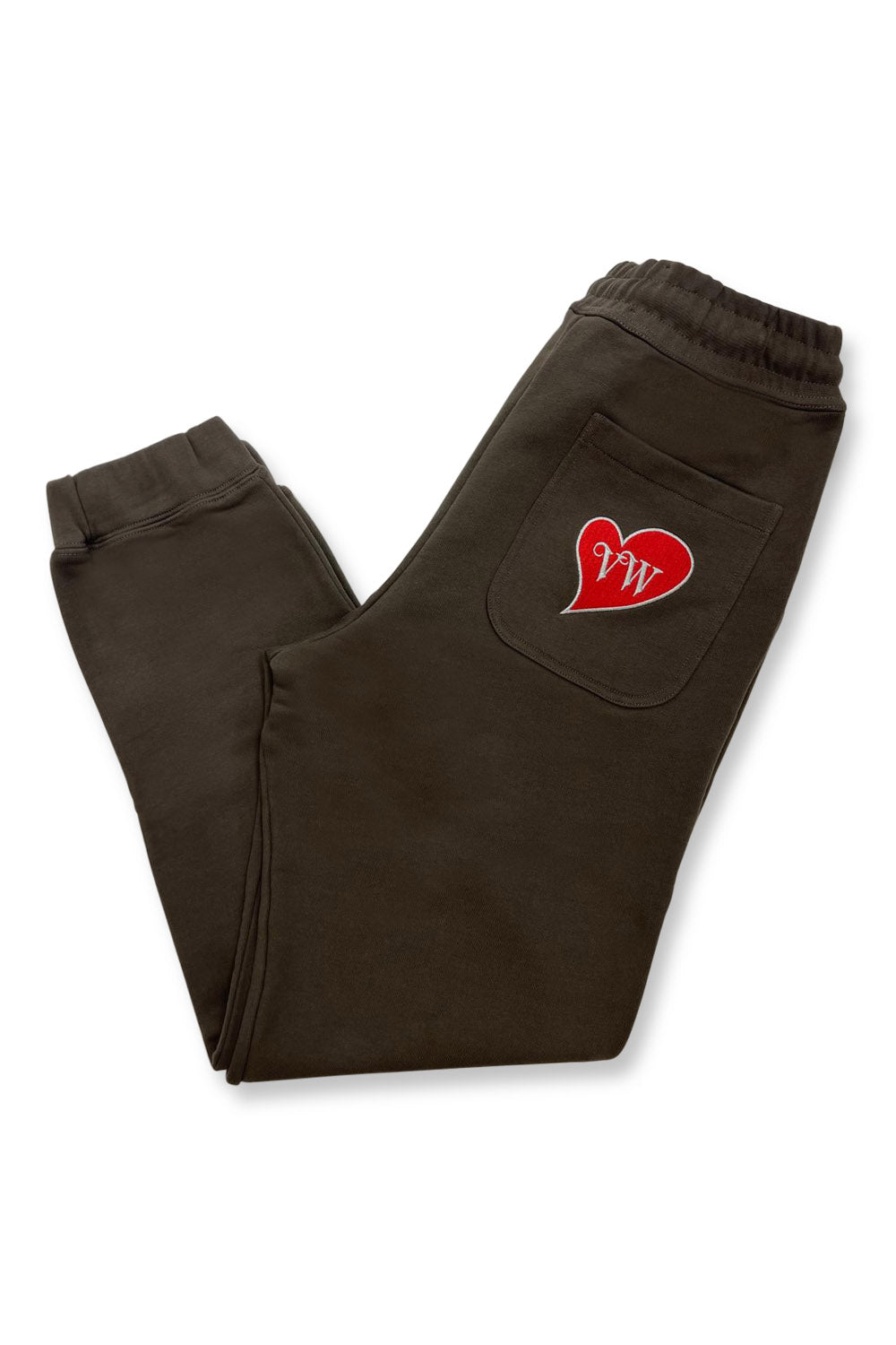 Men's Brown Vivienne Westwood Heart Patch Sweatpants