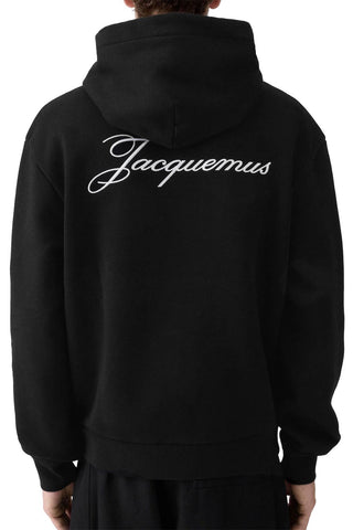 Men's Black Jacquemus Le Hoodie Logo Sweatshirt
