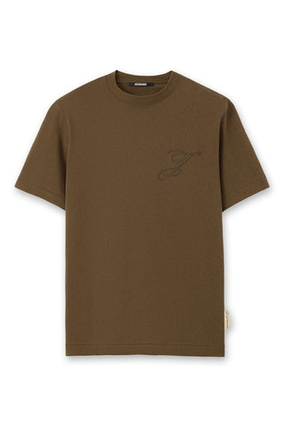 Men's Khaki Jacquemus Box Fit Logo T-Shirt
