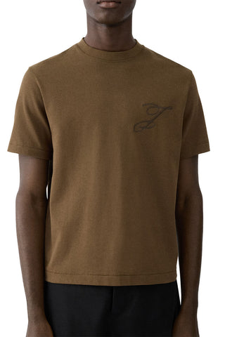 Men's Khaki Jacquemus Box Fit Logo T-Shirt
