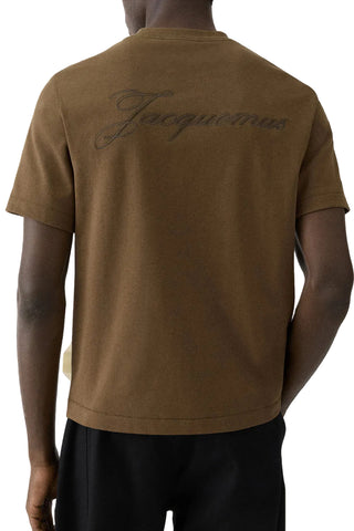 Men's Khaki Jacquemus Box Fit Logo T-Shirt