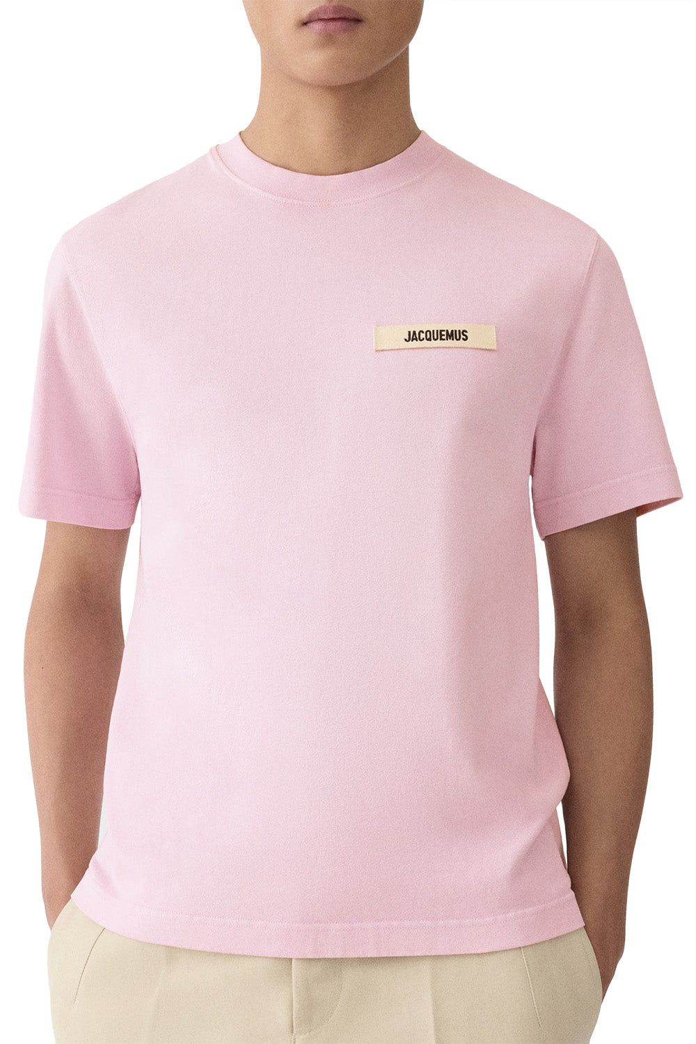 Men's Pink Jacquemus Le T-Shirt Gros Grain T-Shirt