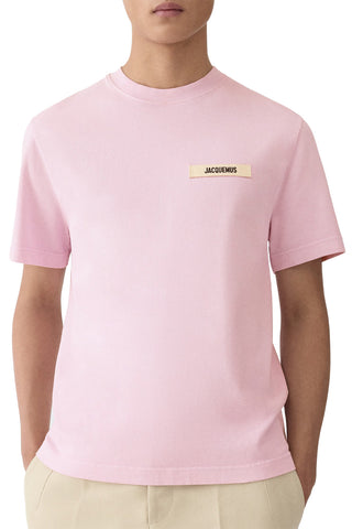 Men's Pink Jacquemus Le T-Shirt Gros Grain T-Shirt