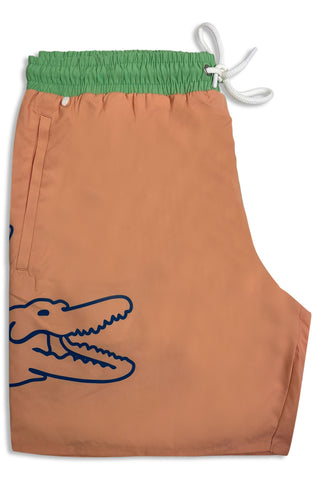 Men's Lacoste Bicolour Crocodile Print Swim Shorts