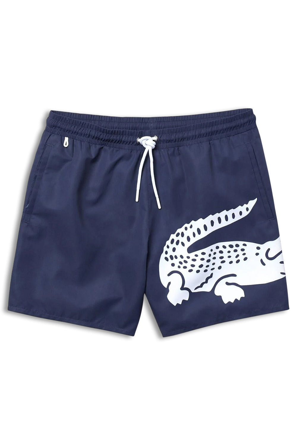 Men's Lacoste Navy Large Crocodile Logo Print Swim Shorts