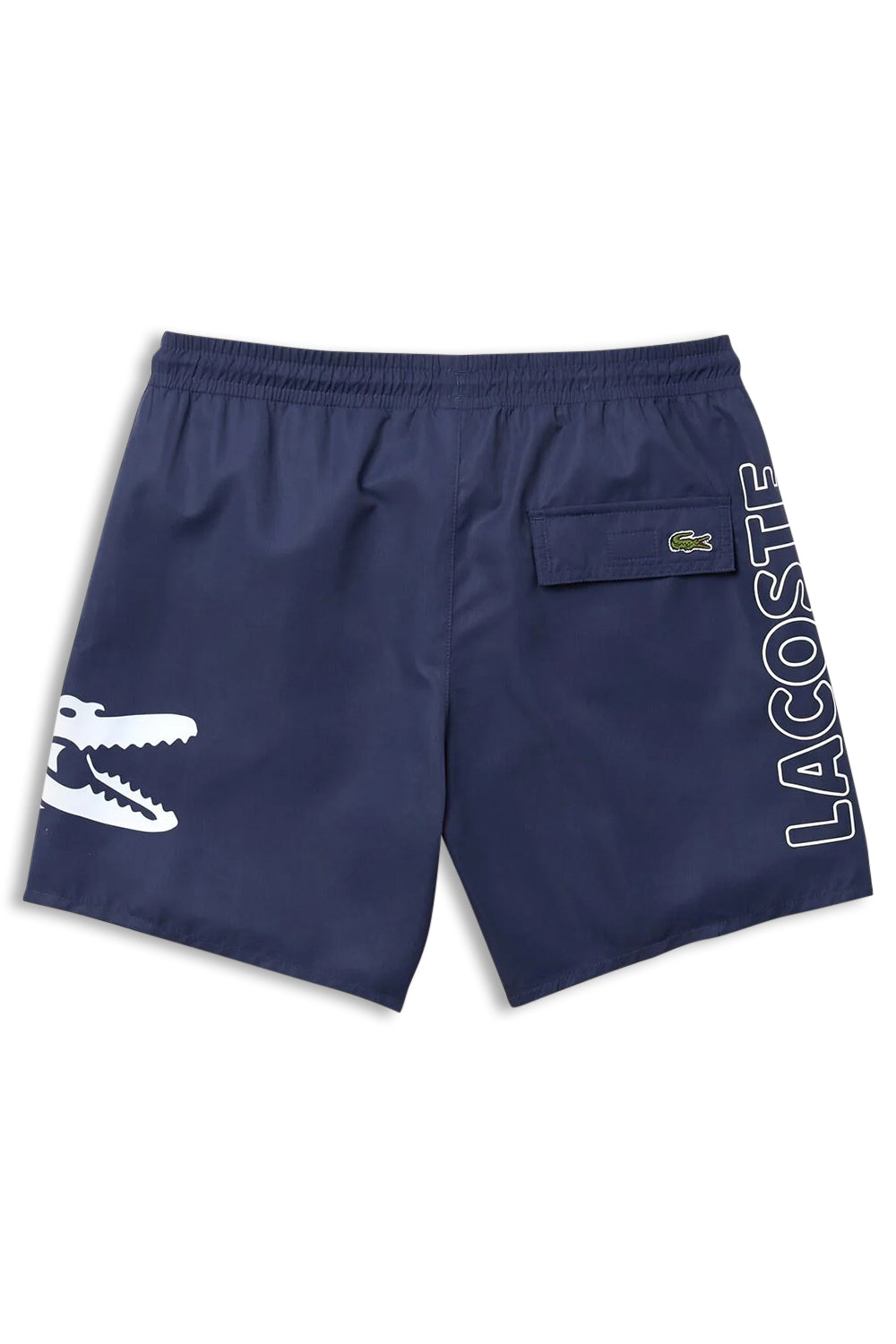 Men s Lacoste Navy Large Crocodile Logo Print Swim Shorts